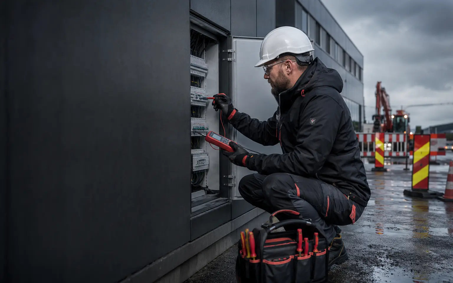 El, brand och väg